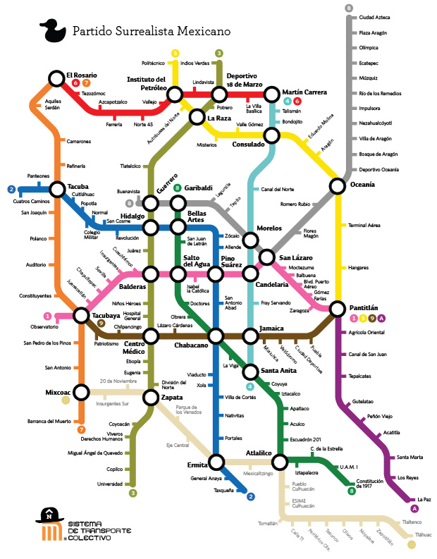 Mapa Del Metro En La Ciudad De Mexico